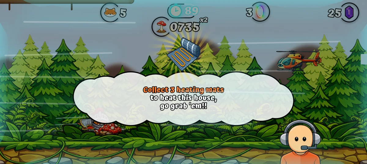 Foxy Run forest level mission prompt